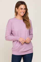 Lavender Knit Long Sleeve Top