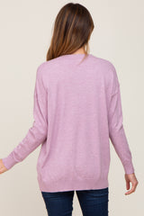 Lavender Knit Long Sleeve Top