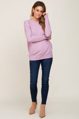 Lavender Knit Long Sleeve Top