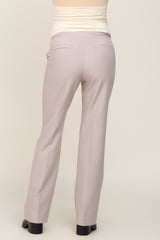 Taupe Wide Leg Maternity Dress Pants