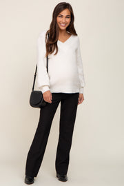 Black Wide Leg Maternity Dress Pants