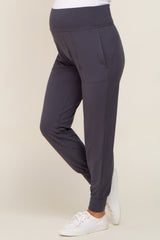 Charcoal Soft Maternity Jogger Pants