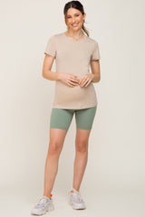 Mint Green Maternity Active Shorts