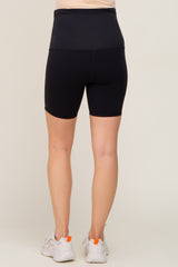 Black Maternity Active Shorts