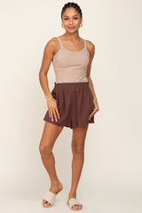 Brown Linen Shorts