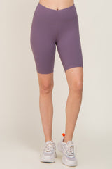 Lavender High Waist Bike Shorts