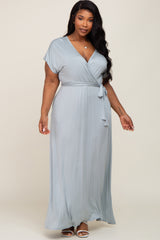 Dark Mint Basic Plus Wrap Maxi Dress