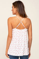 Ivory Ruffle Accent Tank Top