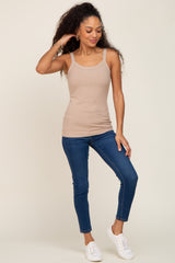 Taupe Ribbed Tank Top