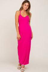 Fuchsia Racerback Maxi Dress