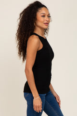 Black Ribbed Basic Tank Top