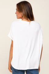 White Oversized Boxy Top