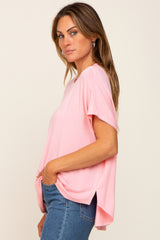 Light Pink Oversized Boxy Top