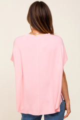 Light Pink Oversized Boxy Top