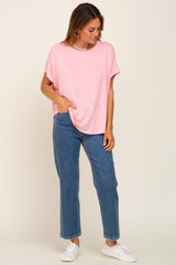 Light Pink Oversized Boxy Top