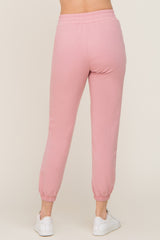 Pink Basic Pocketed Sweatpants