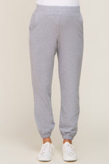 Heather Grey Basic Pocketed Maternity Sweatpants