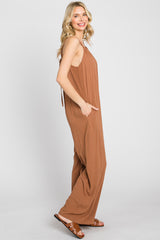 Mocha Halter Neck Jumpsuit