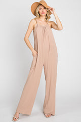 Taupe Halter Neck Jumpsuit