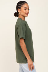 Olive Oversized Basic Tee