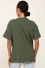 Olive Oversized Basic Tee