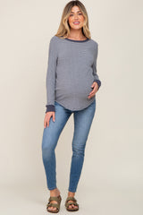 Blue Basic Maternity Skinny Jeans