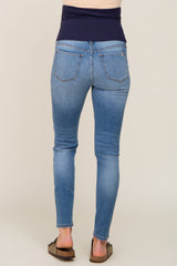 Blue Basic Maternity Skinny Jeans