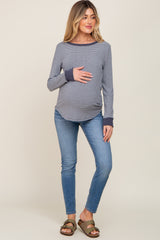 Blue Basic Maternity Skinny Jeans