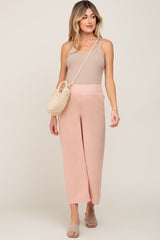 Light Pink Wide Leg Maternity Pants