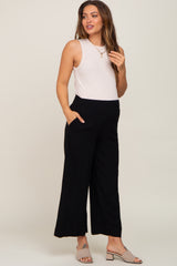 Black Wide Leg Maternity Pants