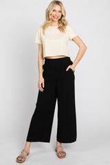 Black Wide Leg Maternity Pants