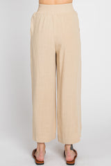 Beige Wide Leg Pants