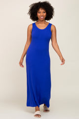 Royal Sleeveless Maxi Dress