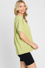 Lime Faded Basic T-Shirt