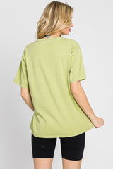 Lime Faded Basic T-Shirt