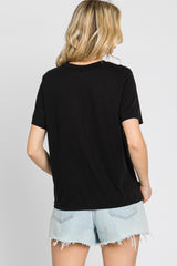 Black Basic Cropped T-Shirt