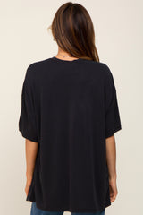 Black Basic Oversized T-Shirt