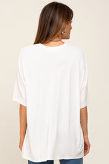 Ivory Basic Oversized T-Shirt