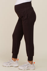 Brown Maternity Joggers