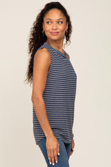 Navy Striped Tank