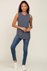 Navy Striped Tank