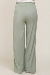 Sage Basic Elastic Waist Wide Leg Maternity Pants