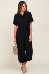 Black Button Up Jumpsuit