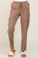 Mocha Drawstring Cargo Pants