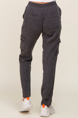 Charcoal Drawstring Cargo Pants