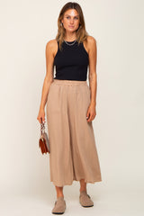 Mocha Wide Leg Maternity Pants