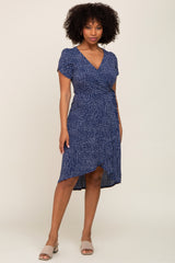 Navy Polka Dot Maternity/Nursing Wrap Dress