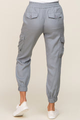 Grey Drawstring Cargo Pants