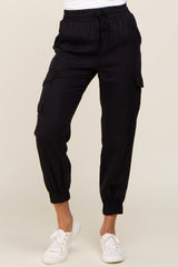 Black Drawstring Cargo Pants