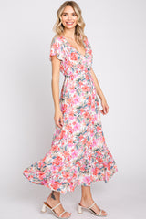 Ivory Multi-Color Floral Maxi Dress